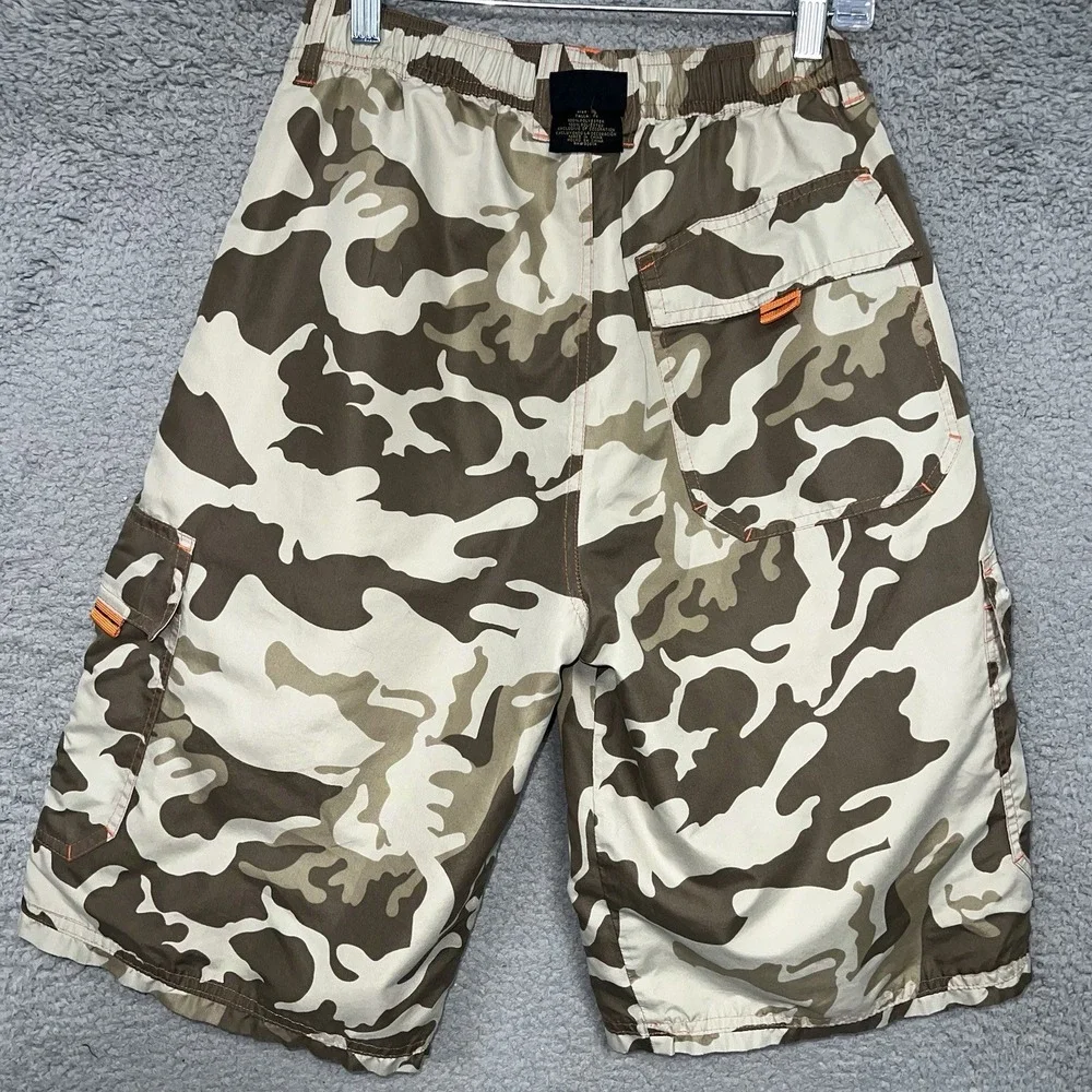 A.P. Co‎ Shorts Mens Sz L Orange Desert Camouflage Camo Reversible Cargo Stretch